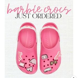 CROCS Barbie Pink & White Jibbitz Classic Clog Sandals